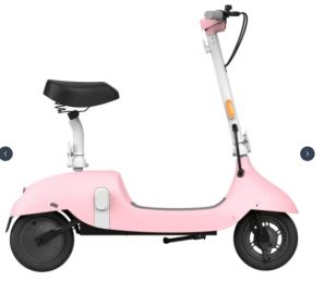 Seat Included  Ceetle  E-Scooter - Convertible Seat, 220lb Load, 18 Mi Range (Option: EA11C Pink)